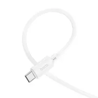 Data Cable Hoco X88 USB-C to USB-C 60W for Fast Charging and Data Transfer White 1m