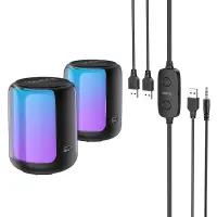 Wireless Speaker Hoco BS56 Colorful 2-in-1 BT V5.2 2x5W, FM, USB and 3.5mm 12 x Lighting Effects