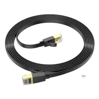 Patch Cable Hoco US07 General Pure Copper Cat 6 UTP Flat Cable 1Gbps 3m Black