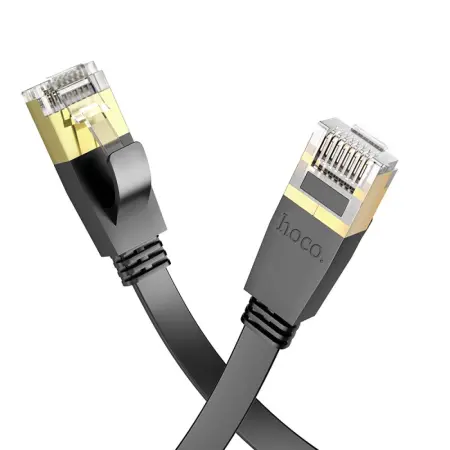 Patch Cable Hoco US07 General Pure Copper Cat 6 UTP Flat Cable 1Gbps 10m Black
