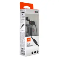 Hands Free JBL Tune 160 In-ear 3.5mm Pure Bass Sound with Mic JBLT160BK 1.2m Black