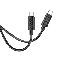 Data Cable Hoco X88 USB-C to USB-C 60W for Fast Charging and Data Transfer 1m Black
