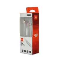 Hands Free JBL Tune 290 In-ear 3.5 mm Pure Bass Sound 8.7mm with Mic and Flat Cable JBLT290SIL 1.2m Silver