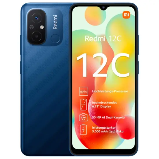 Xiaomi Redmi 12C 4G Dual Sim 6.71" 4GB/128GB NFC MZB0DJ4EU Blue