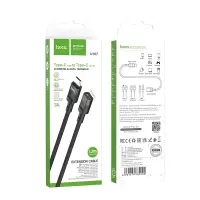 Extension Cable Hoco U107 USB-C to USB-C 2.0 3A OTG Braided Black 1.2m