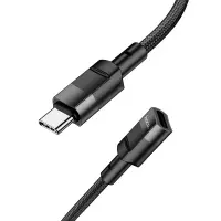 Extension Cable Hoco U107 USB-C to USB-C 2.0 3A OTG Braided Black 1.2m