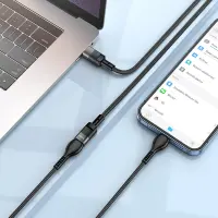 Extension Cable Hoco U107 USB-C to USB-C 2.0 3A OTG Braided Black 1.2m