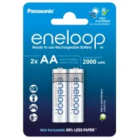 Rechargeable Battery Panasonic Eneloop BK-3MCDE/2BE 2000 mAh size AA Ni-MH 1.2V Τεμ. 2