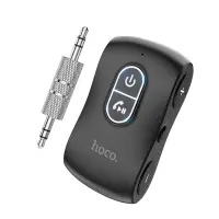 Bluetooth FM Transmitter Hoco E73 Pro Journey 2-in-1 BT v5.0 AUX 3.5mm and USB-C Built-In Microphone Black