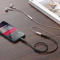 Handsfree Adapter Acefast C1-05 Metallic Lightning to 3.5mm Female Apple Certified MFI Braided Black 18cm