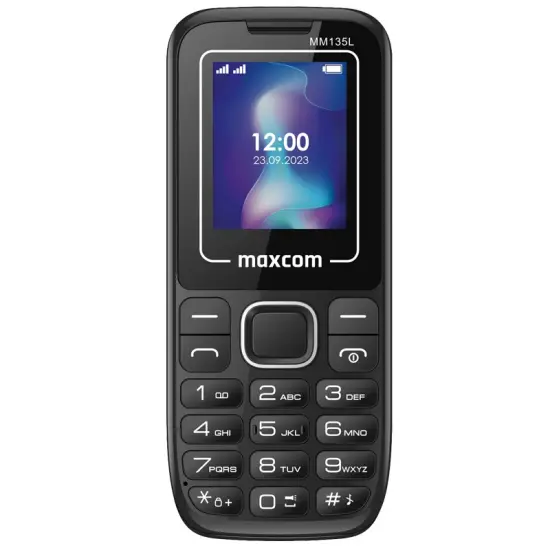 Maxcom MM135 Light (Dual Sim) 1,77" with Bluetooth, Flashlight, Speaker and FM Radio only with Charging Cable Black - Blue