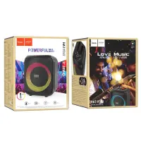 Wireless Speaker Hoco HA1 Graceful TWS BT V5.1 30W 3600mAh FM USB 3.5mm Micro SD with 1 wired microphone and RGB & Strobo Lights