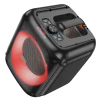 Wireless Speaker Hoco HA1 Graceful TWS BT V5.1 30W 3600mAh FM USB 3.5mm Micro SD with 1 wired microphone and RGB & Strobo Lights