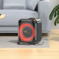 Wireless Speaker Hoco HA1 Graceful TWS BT V5.1 30W 3600mAh FM USB 3.5mm Micro SD with 1 wired microphone and RGB & Strobo Lights