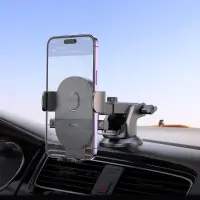 Car Mount Hoco H19 Mighty  with Arm Extension Black 4.7"-7"