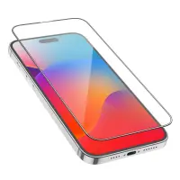 Tempered Glass Hoco G5 0.33mm Full Silk Screen HD 2.5D for Apple iPhone 15 Pro Black 10 Pcs Set