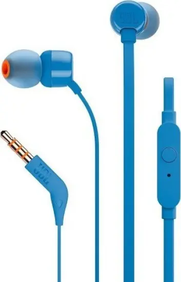 Hands Free JBL Tune 160 In-ear 3.5mm Pure Bass Sound with Mic JBLT160BLU 1.2m Blue