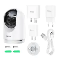 Hoco Wi-Fi  D1 Indoor PTZ HD Camera with Horizontal Viewing Angle 355° Vertical Viewing Angle 110° and Micro SD Port up to 128GB