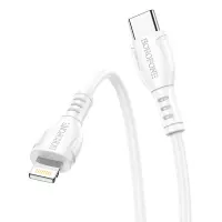 Data Cable Borofone BX51 Triumph USB-C to Lightning 12W 2.4A White 1m