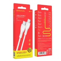 Data Cable Borofone BX51 Triumph USB-C to USB-C 60W White 1m