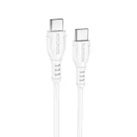 Data Cable Borofone BX51 Triumph USB-C to USB-C 60W White 1m