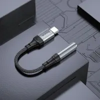 Audio Adaptor Hoco LS36 Fresh USB-C to 3.5mm Hi-Fi Braided 12cm Black