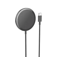 Charger Hoco CW52 Enjoy Magnetic Magsafe 15W with USB-C Cable 1m Black
