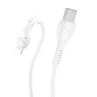 Data Cable Hoco X37 Cool Power USB-C PD27W  to Lightning with Bending Resistance Cable White 1m