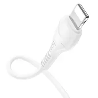 Data Cable Hoco X37 Cool Power USB-C PD27W  to Lightning with Bending Resistance Cable White 1m