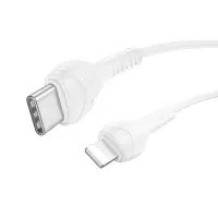Data Cable Hoco X37 Cool Power USB-C PD27W  to Lightning with Bending Resistance Cable White 1m