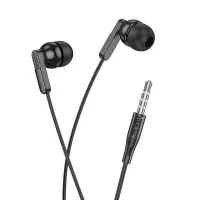 Hands Free Hoco M121 Bright Universal Earphones Hi-Fi Stereo 3.5mm Black 1.2m