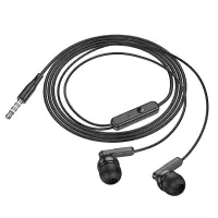 Hands Free Hoco M121 Bright Universal Earphones Hi-Fi Stereo 3.5mm Black 1.2m