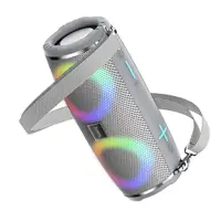 Wireless Speaker Hoco HC12 Sports V5.0 2x5W 1200mAh Microphone FM Micro SD USB AUX Ports LED Grey