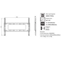 TV Stand Noozy IH-B64 for 32'' - 70'' VESA from 27x35mm to 600x400mm Maximum weight capacity 50kg