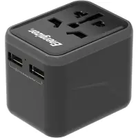 International Adapter And Charger Energizer TA637A  USN/CN AU UK EU  με 2 x USB-A 12W Black