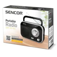 Portable Analog Radio AM/FM 1W RMS Sencor SRD 210 BS Black/Silver