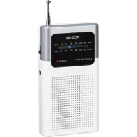 Portable Analog AM/FM Pocket Radio 3.5mm 3AAA Sencor SRD 1100 W White