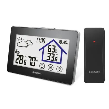 Weather Station - Clock - Alarm Clock Sencor SWS 2850 with Wireless Sensor and LCD Touch Screen