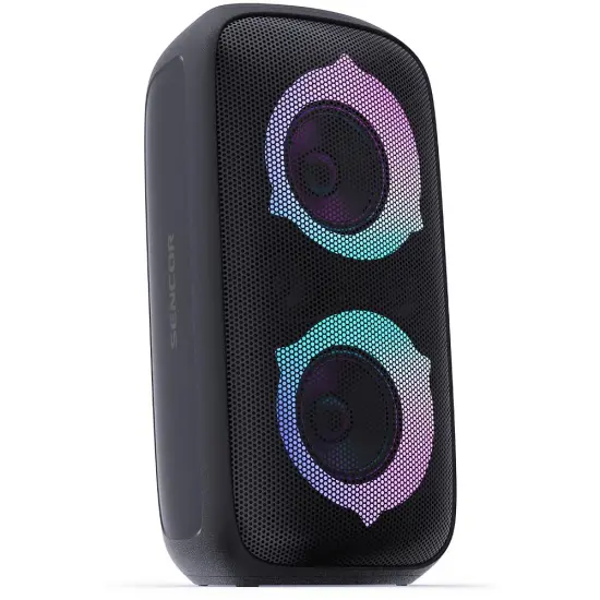 Sencor SSS 3500 BT Waterproof Party Speaker, 80W RMS, Bluetooth 5.0, TWS, BASS Boost, 18h Battery Life, USB, AUX, Microphone