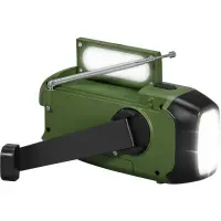 Radio Camping Iliako with USB-C Hand Crank and 2 LED Flashlights FM/AM Sencor SRD 1000SCL GR Green