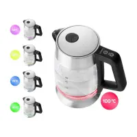 Electric Kettle 2lt with Temperature Selection 2200W Glass Sencor SWK 1890SS Silver