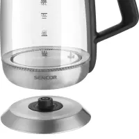 Electric Kettle 2lt with Temperature Selection 2200W Glass Sencor SWK 1890SS Silver