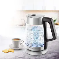 Electric Kettle 2lt with Temperature Selection 2200W Glass Sencor SWK 1890SS Silver