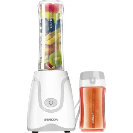 Blender Smoothie Maker Sencor SBL 2210WH 500W with Titanium Blades and Two Bottles 600ml and 300ml White