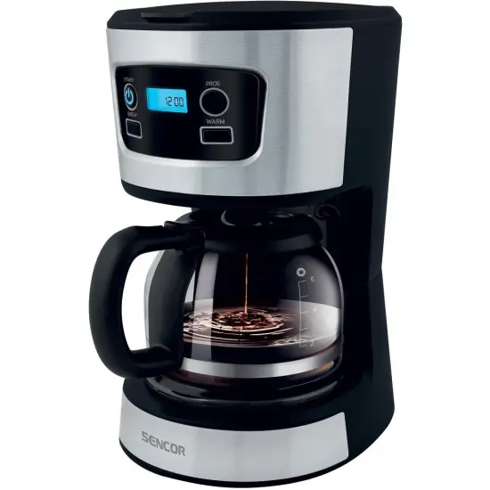 Filter coffee maker with LCD screen 750ml 700W Sencor SCE 3700BK Silver