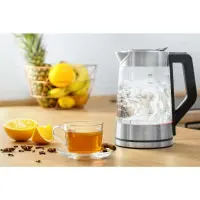 Electric Kettle 1.7lt with Temperature Selection 2200W GlassSencor SWK 1795SS Silver