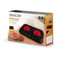 Portable Ceramic Double Hob 1200W 19cm Sencor SCP 2263BK Black
