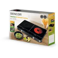 Double Induction Hob Sencor SCP 4001BK Suitable for Cookware 12 to 26 cm