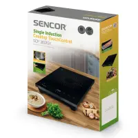 Portable Induction Hob Single TouchControl 2000W 26cm Sencor SCP 3601GY Black