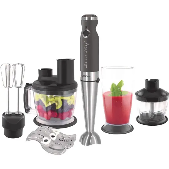 Sencor Hand Blender 9 in 1 with Stainless Steel Stick 1200W SHB 5501CH-EUE3 Grey